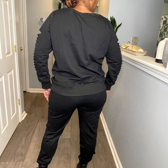 Laser Cut Bling Jogging Suit - Picture 2 of 2